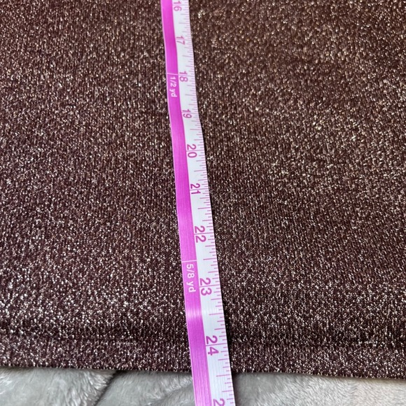 Alfred Dunner Geometric Patchwork Sparkle Knit Sweater Womens Medium Brown/Tan - Picture 9 of 10